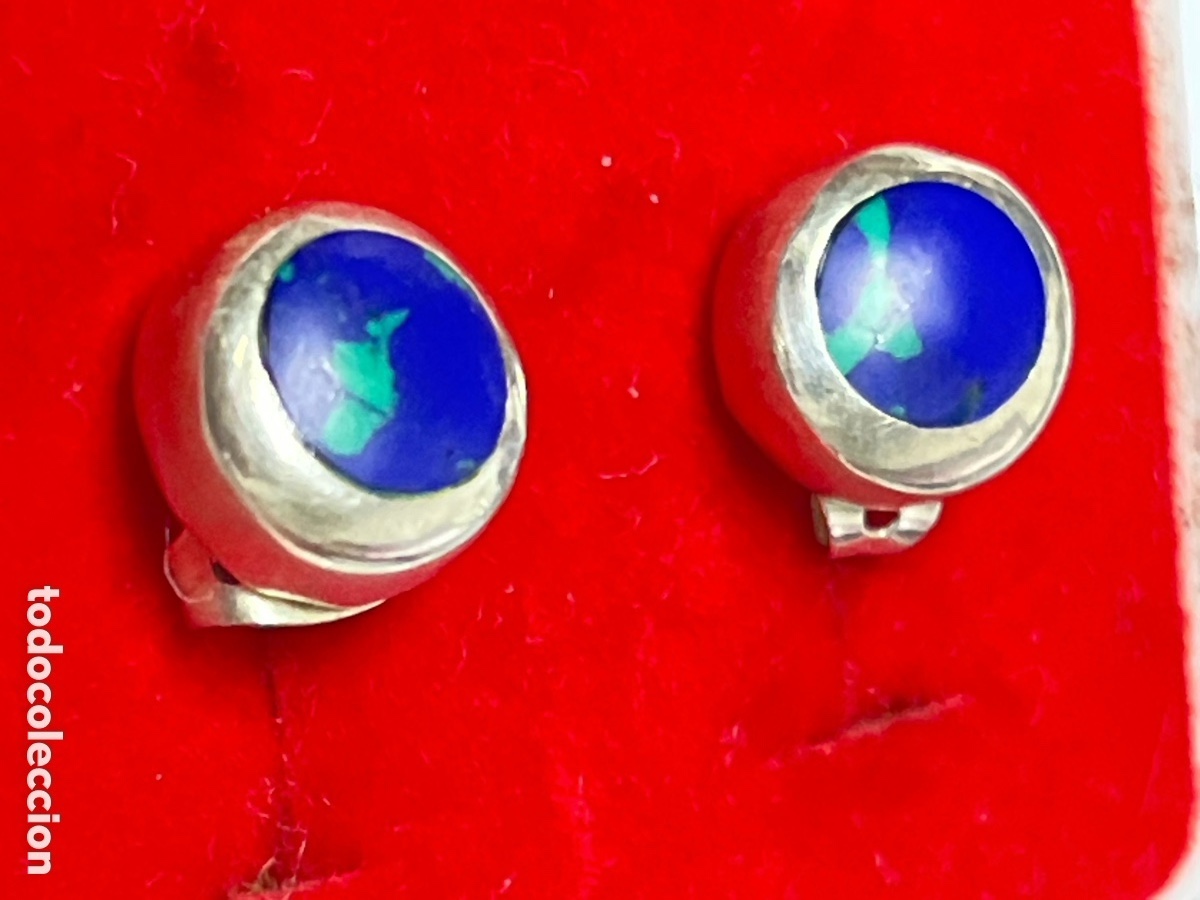 Joyeria: Pendientes de plata y Opal azul /P416 - Foto 2