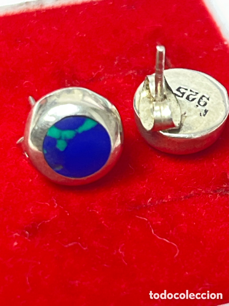 Joyeria: Pendientes de plata y Opal azul /P416 - Foto 4