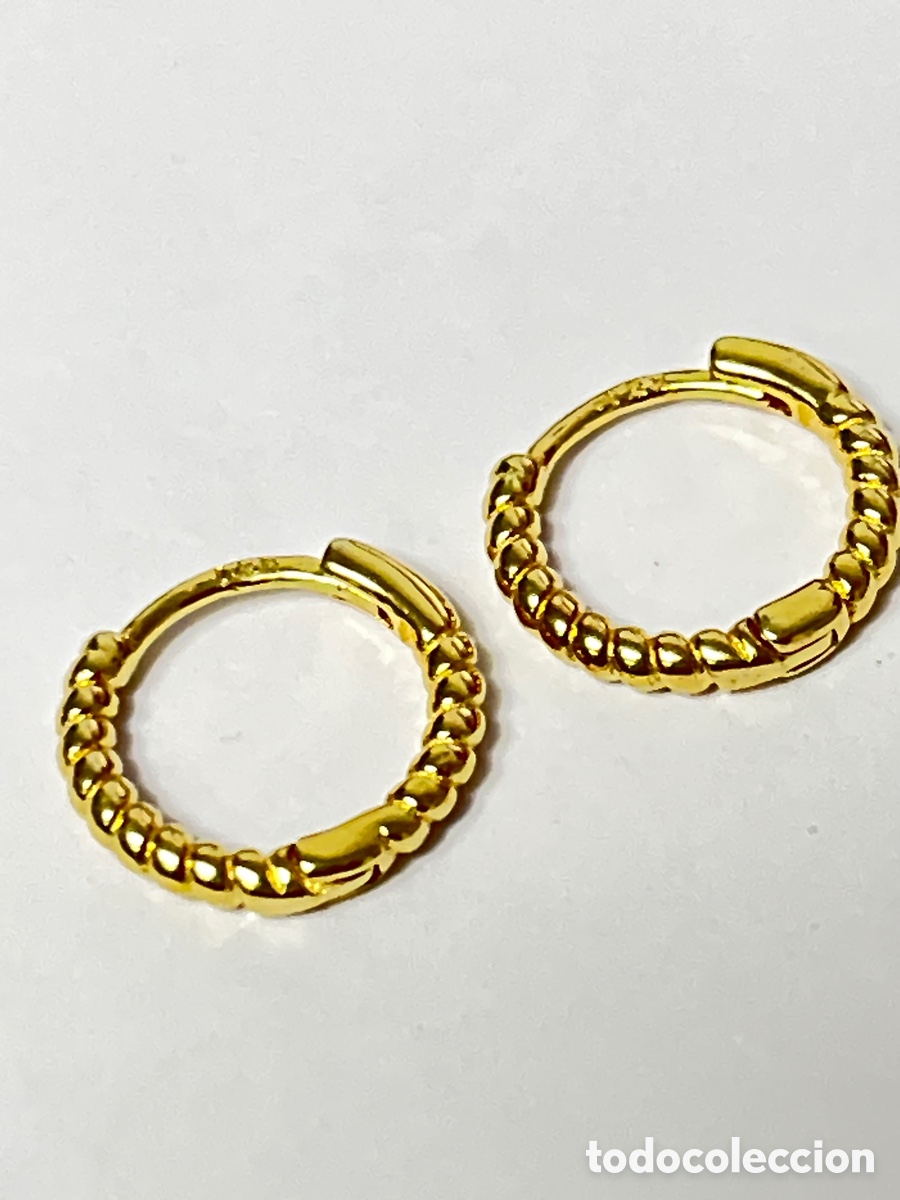 Joyeria: Criollas de plata chapada de oro /P416