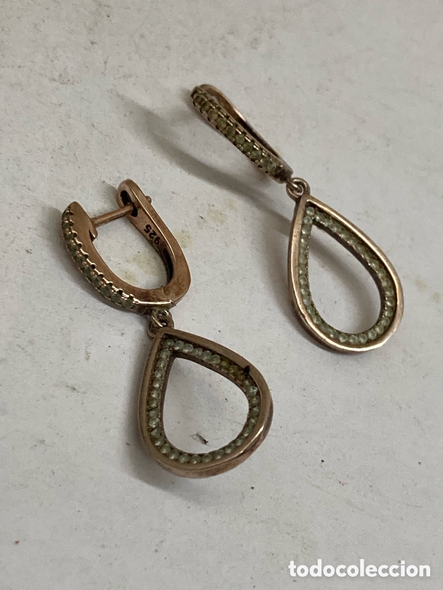Joyeria: Pendientes de plata engastado P532 - Foto 1