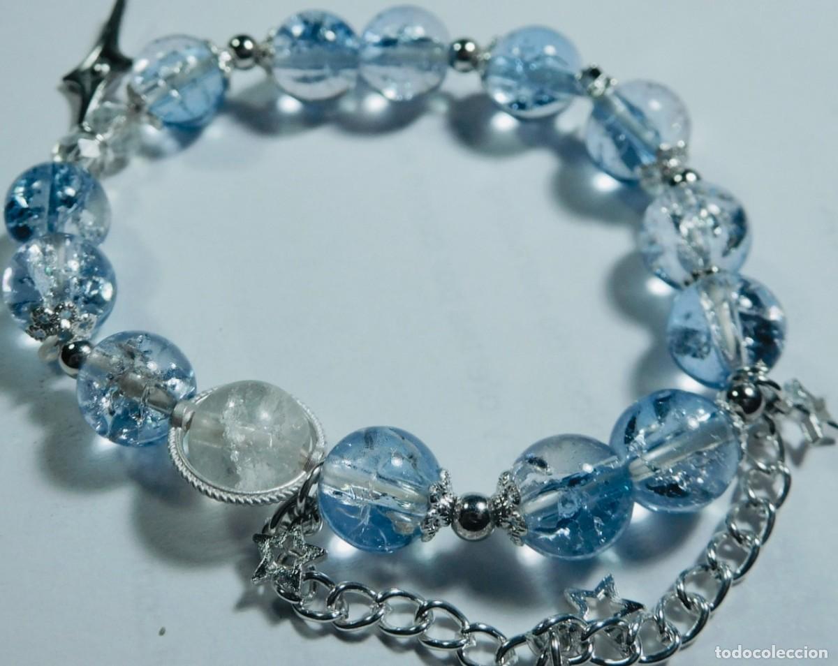 Joyeria: Pulsera ajustable de cristal multicolor. - Foto 1