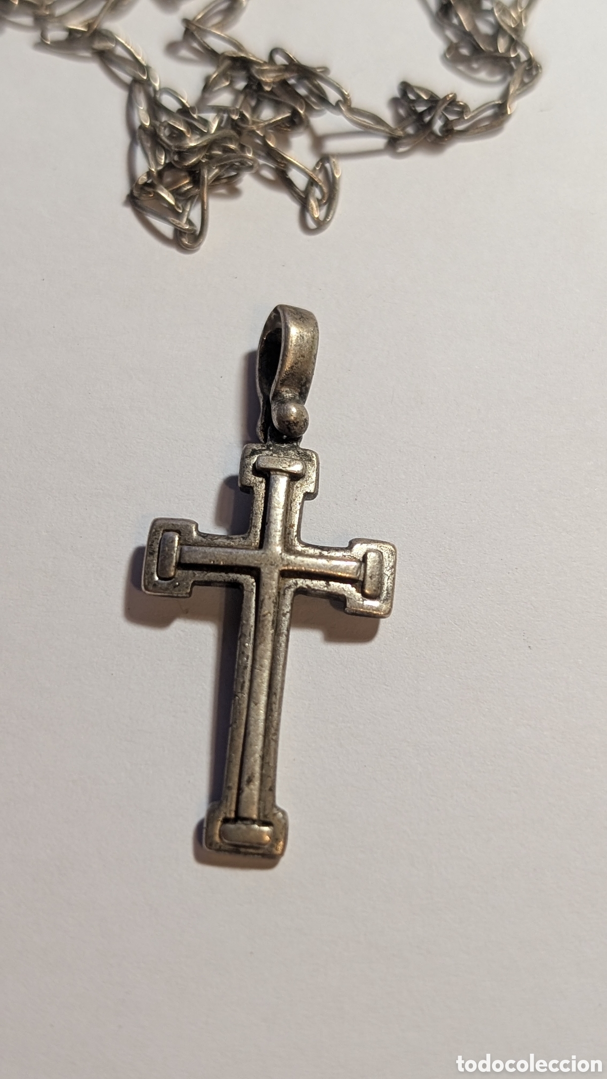Joyeria: Precioso colgante Cruz bizantina u ortodoxa en Plata.