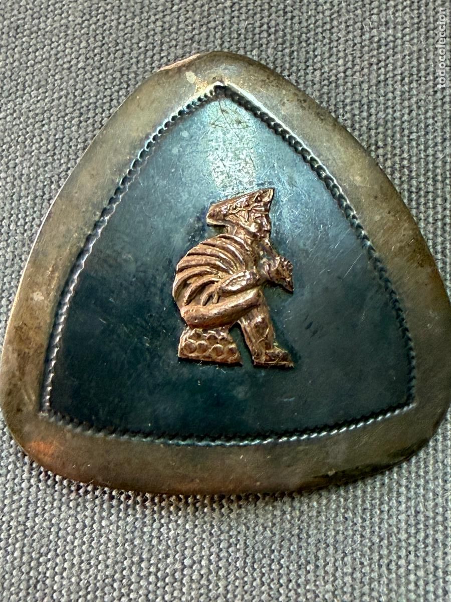 Joyeria: Broche de plata 925 y oro de 18k. Per&uacute; , vintage