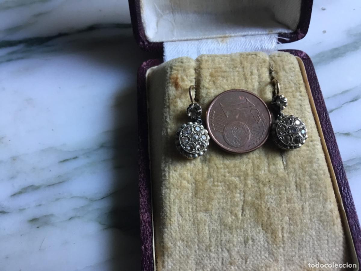 Joyeria: Antiguos pendientes oro y diamantes - Foto 4