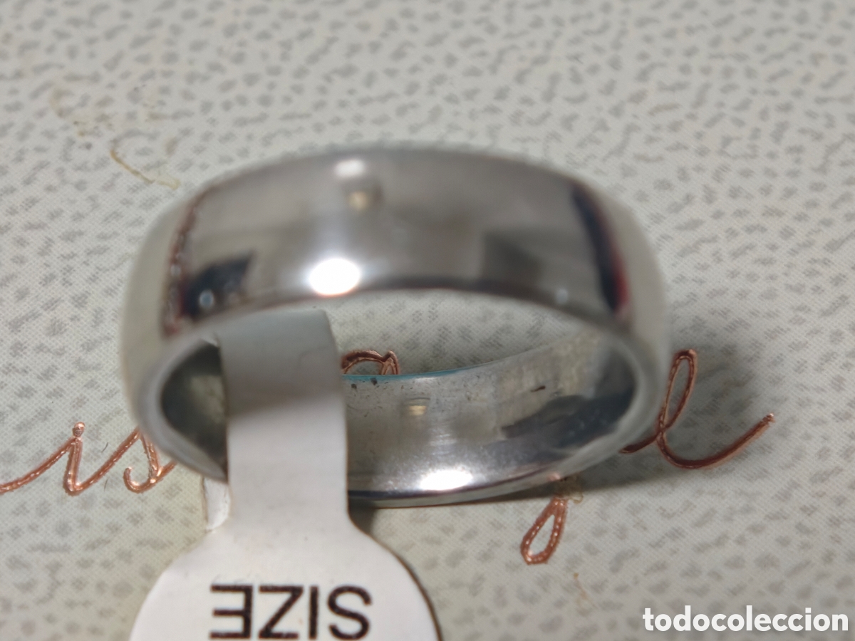 Joyeria: Bonita anillo de acero inoxidable compromiso