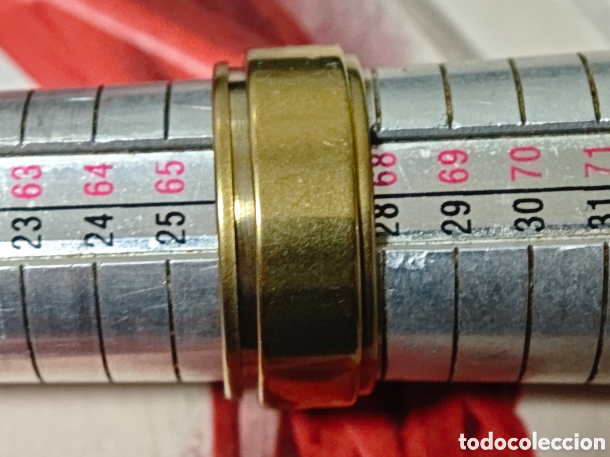 Joyeria: Anillo de acero inoxidable nuevo ba&ntilde;o de oro - Foto 4