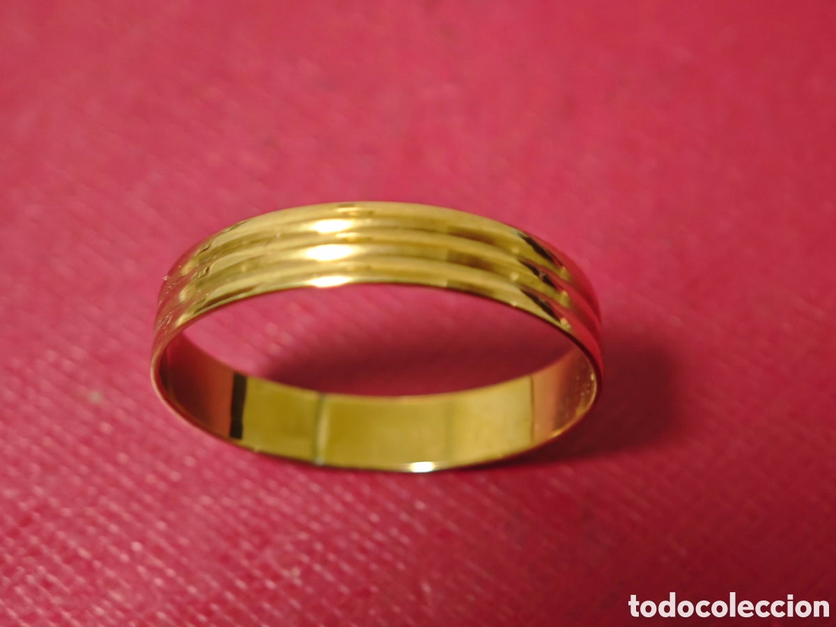 Joyeria: Anillos de acero inoxidable con ba&ntilde;o de oro hombre
