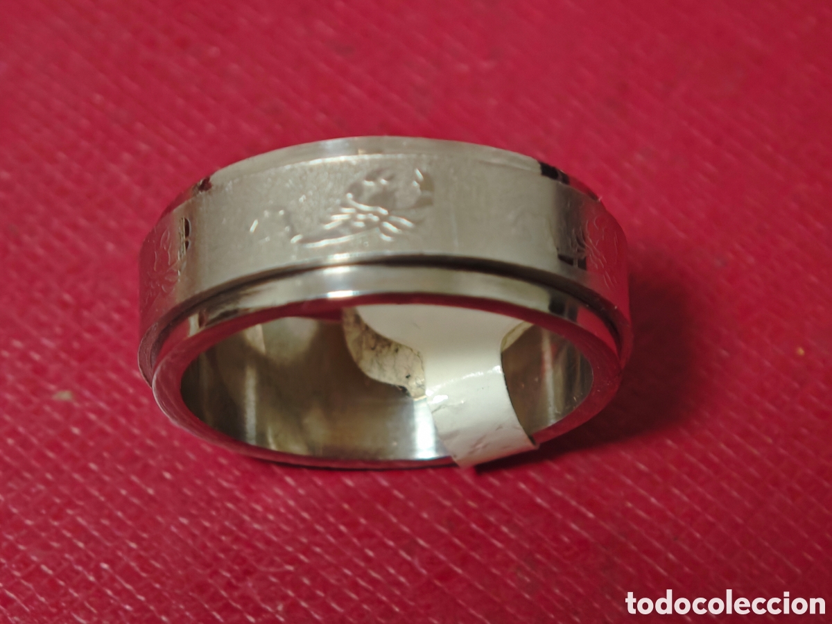 Joyeria: Anillo de acero inoxidable doble nuevo