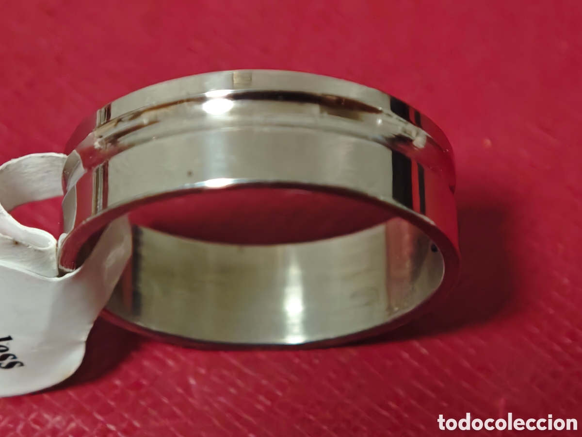 Joyeria: Bonito hay anillo de acero inoxidable nuevo