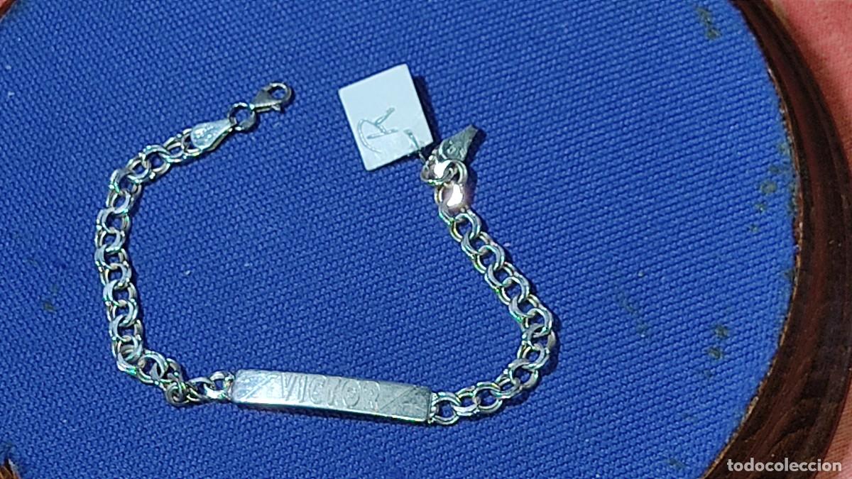 Joyeria: Pulsera no me olvides de plata de eslabon Hungaro. - Foto 2