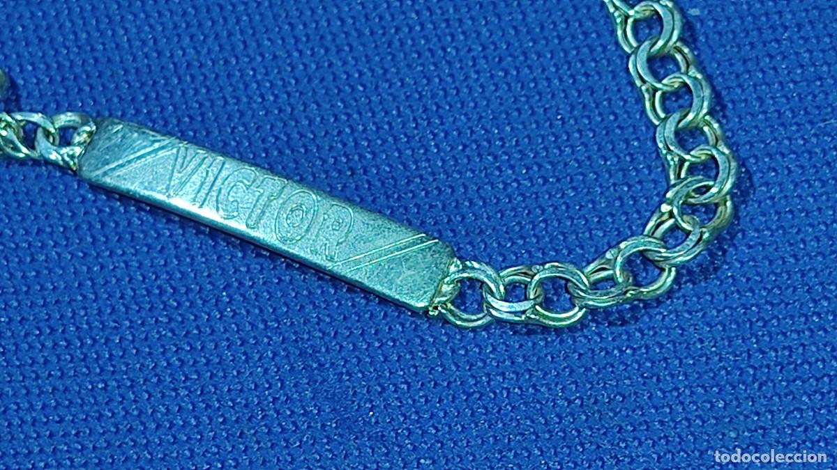 Joyeria: Pulsera no me olvides de plata de eslabon Hungaro. - Foto 4