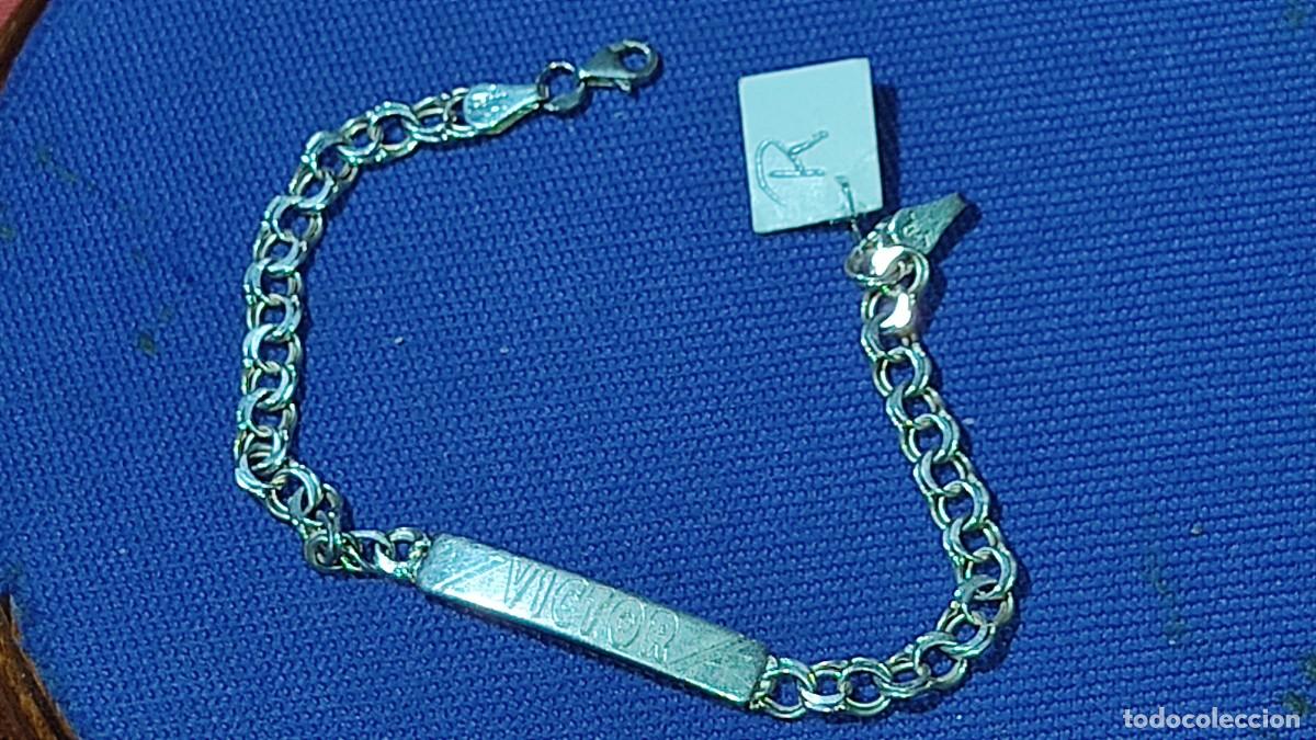 Joyeria: Pulsera no me olvides de plata de eslabon Hungaro. - Foto 5