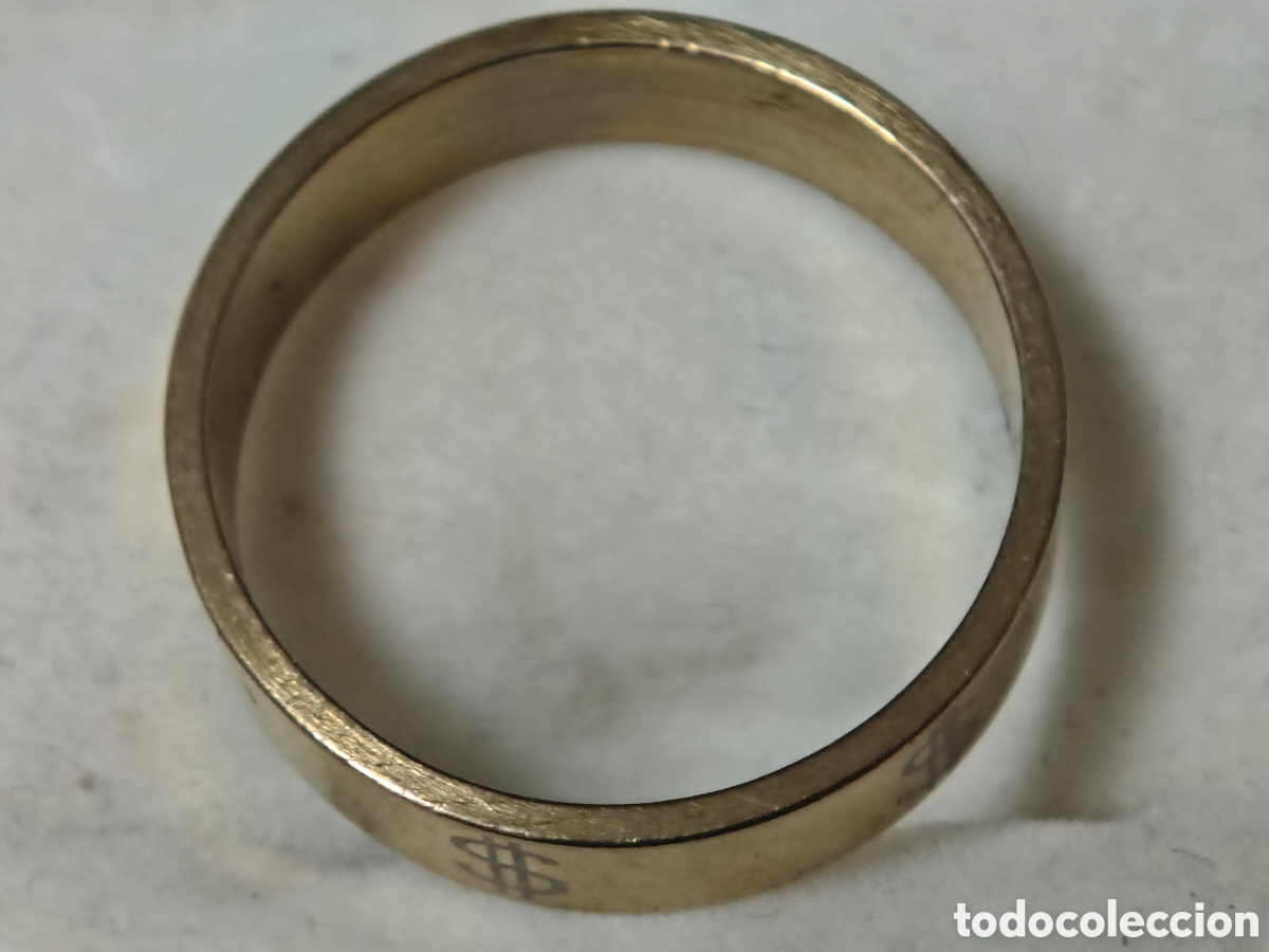 Joyeria: Anillo acero inoxidable con ba&ntilde;o de oro nuevo - Foto 3