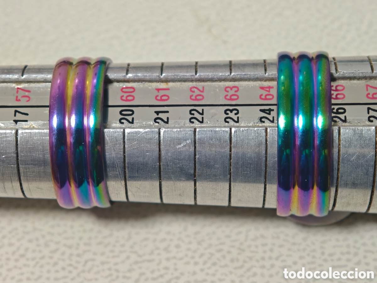Joyeria: Anillo de acero inoxidable multicolor nuevo - Foto 4