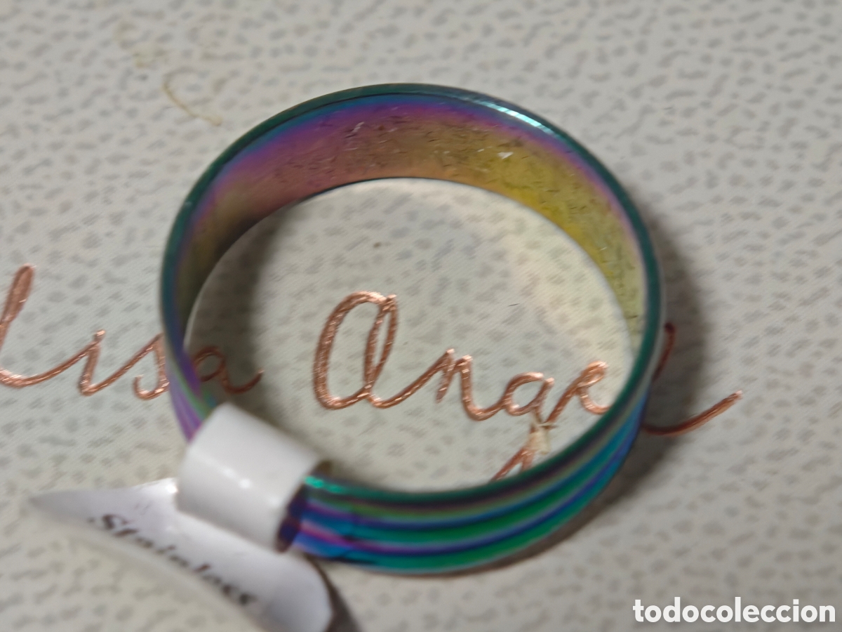 Joyeria: Anillo de acero inoxidable multicolor nuevo - Foto 5