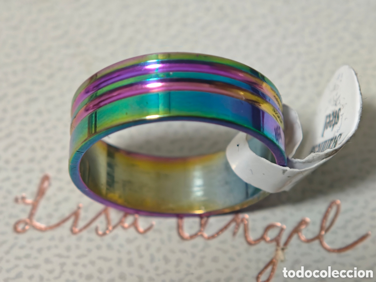 Joyeria: Anillo de acero nuevo multicolor - Foto 1