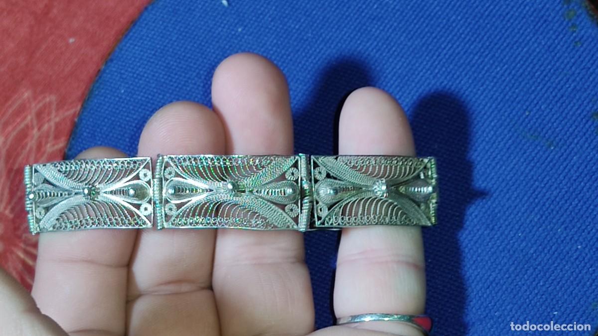 Joyeria: Antigua Pulsera de plata de filigrana cordobesa.