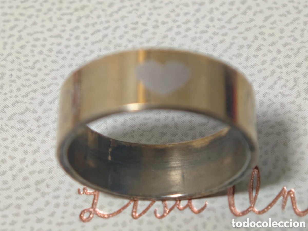 Joyeria: Bonito anillo de acero inoxidable con ba&ntilde;o de oro nuevo