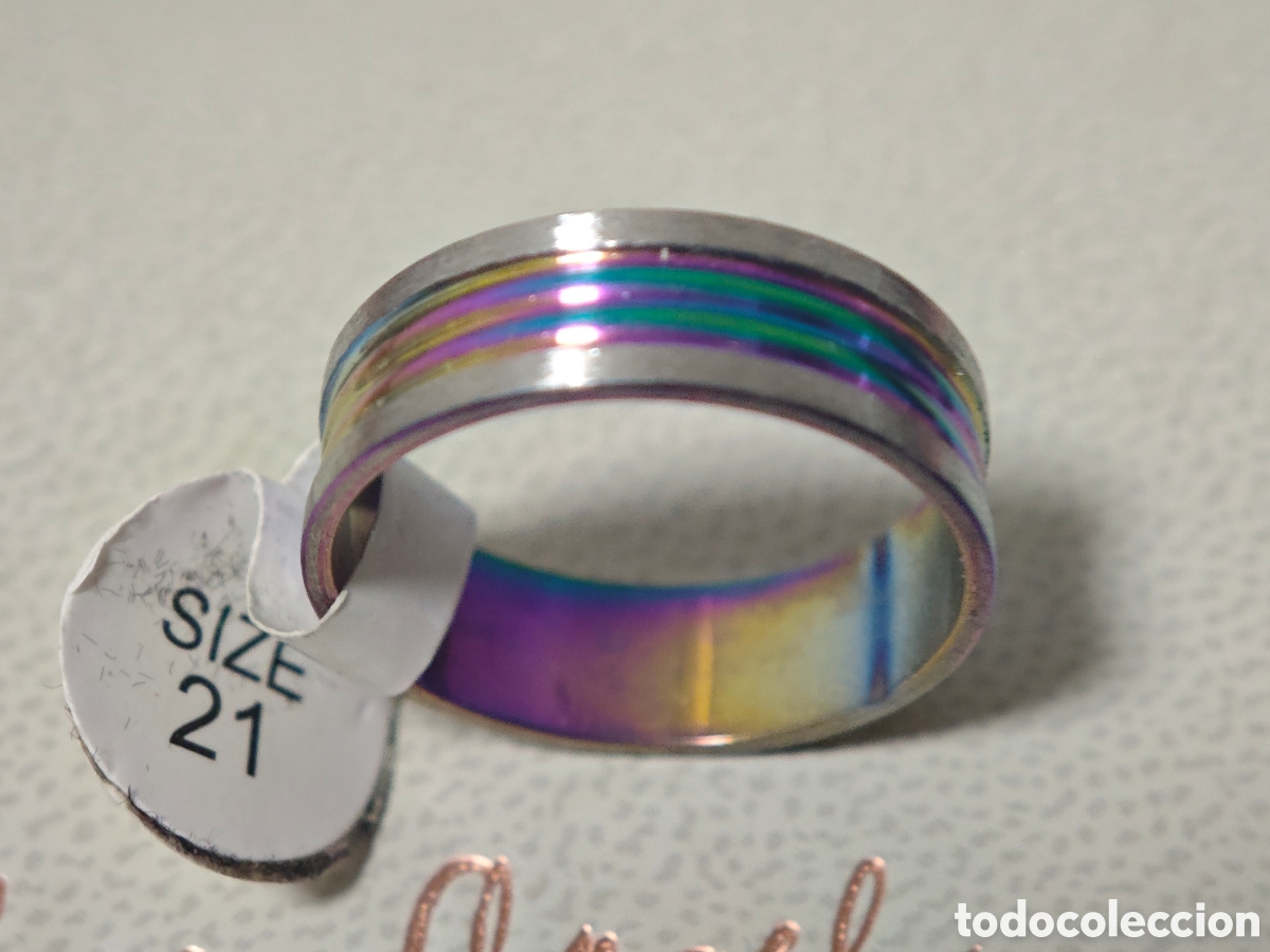 Joaillerie: Bonito anillo de acero inoxidable nuevo