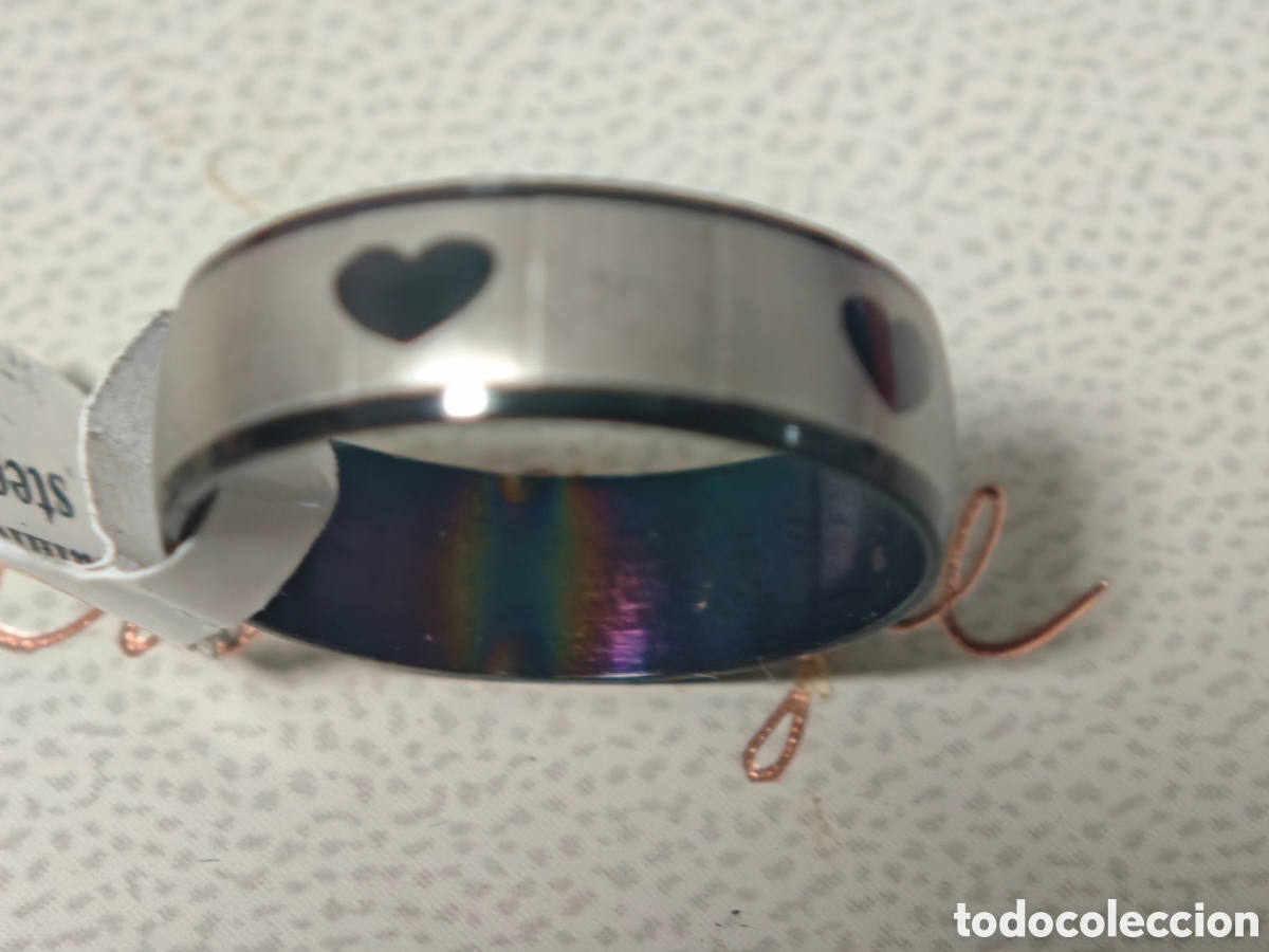 Joyeria: Anillo de acero inoxidable hombre corazones