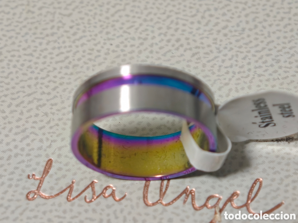 Joyeria: Anillo de acero inoxidable nuevo multicolor