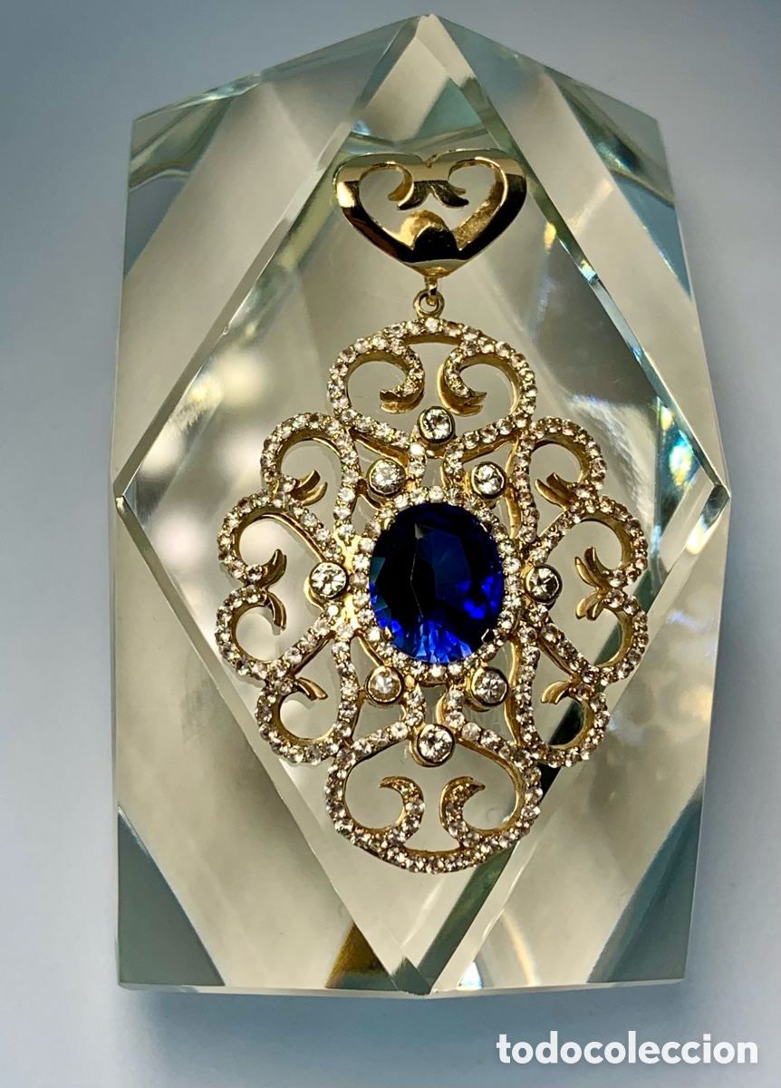 Gioielleria: Colgante oro 18k zafiro hidrotermal