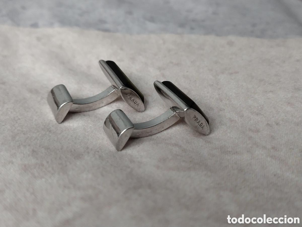 Joyeria: Gemelos PRADA plata de ley 925 con contrastes - Foto 3