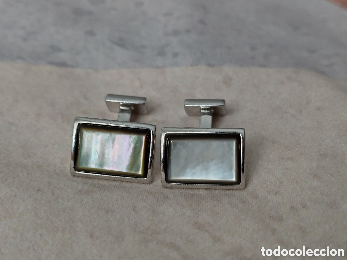 Joyeria: Gemelos PRADA plata de ley 925 con contrastes