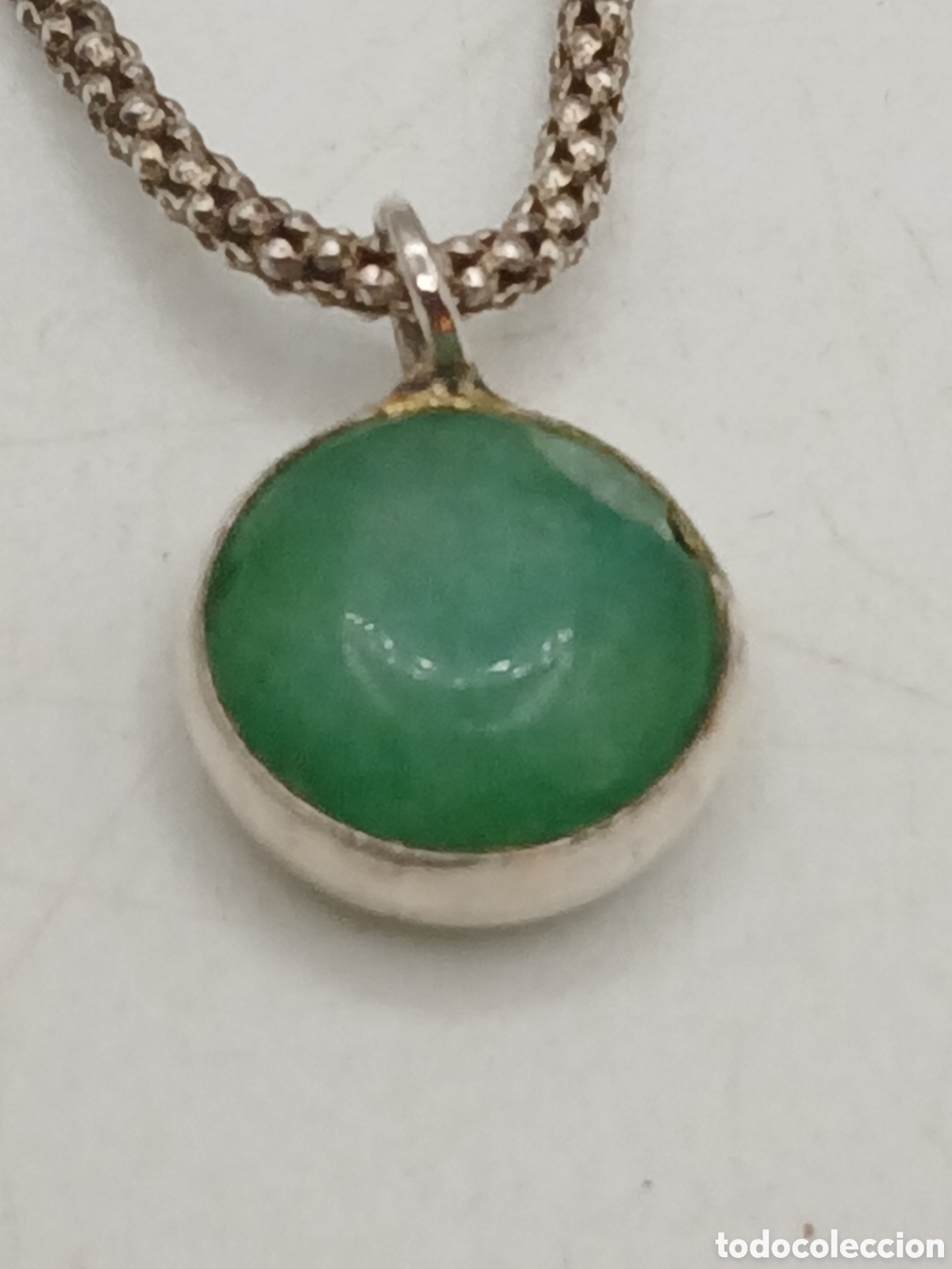 Joyeria: Cadena y colgante plata 925mls y esmeralda