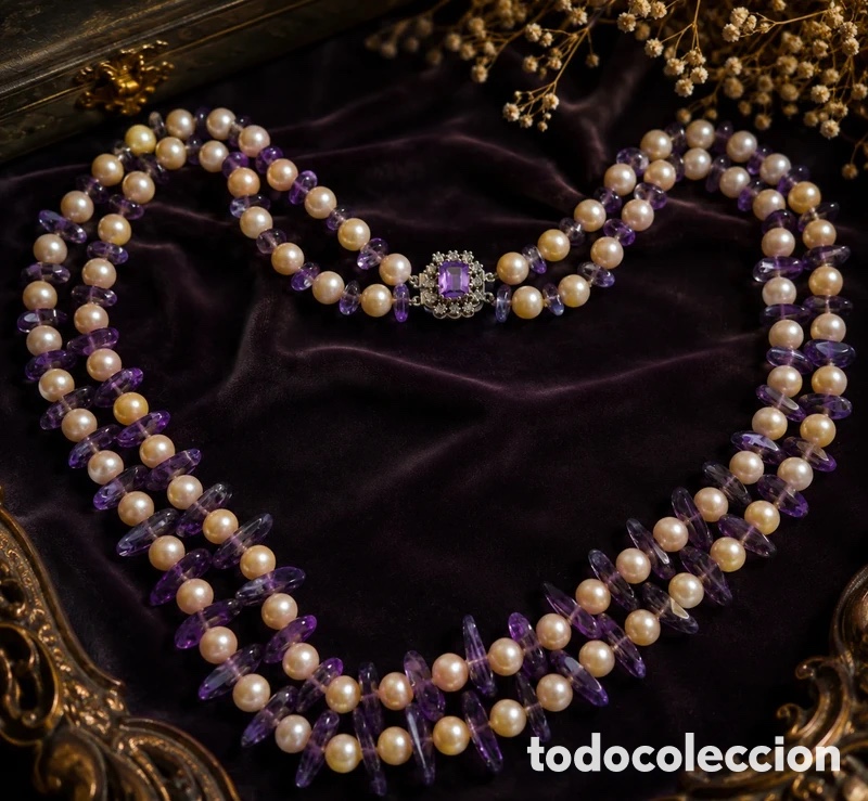Gioielleria: Collar antigua oro y diamantes