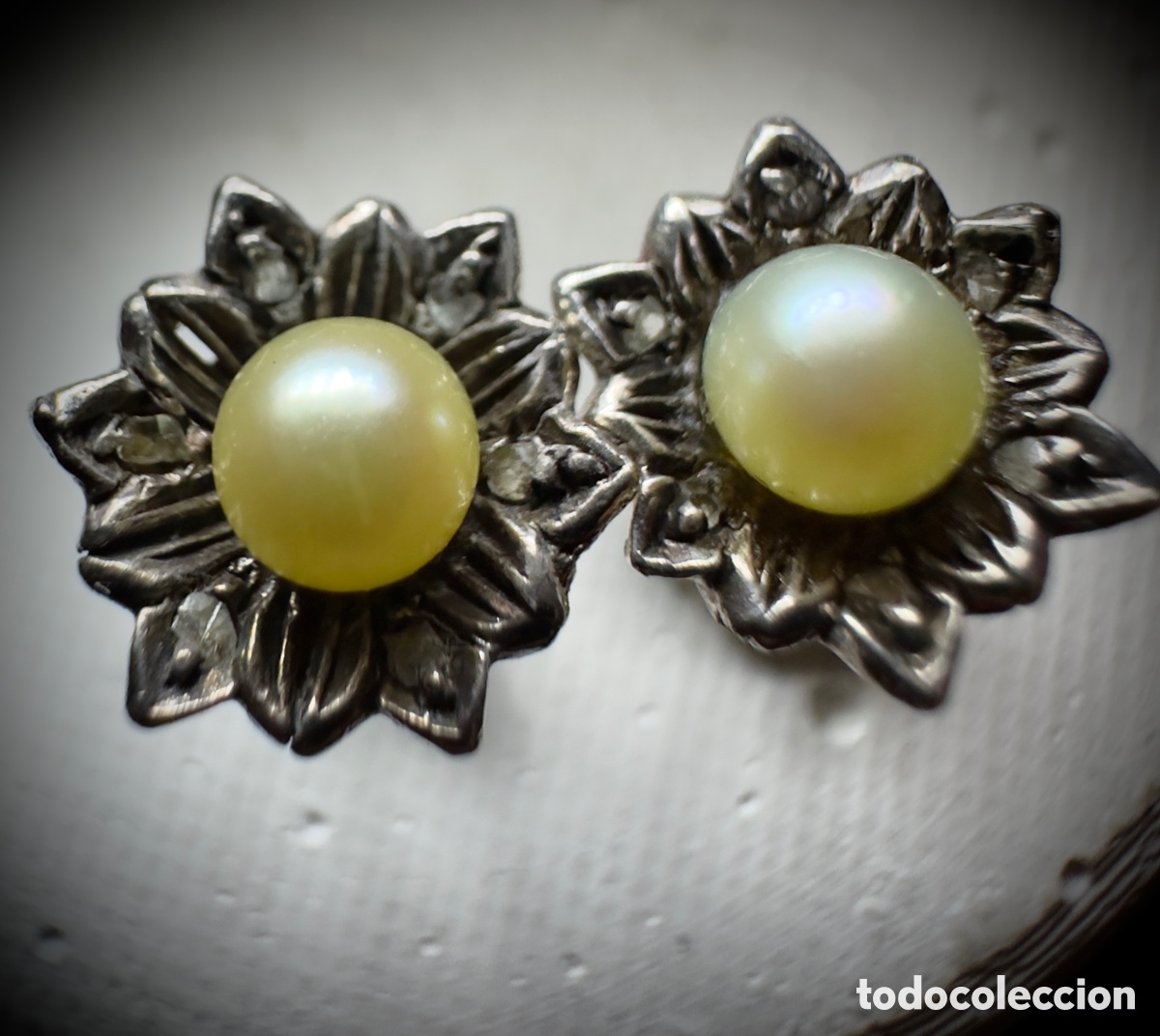 Joyeria: Pendientes antiguos oro y diamantes - Foto 3