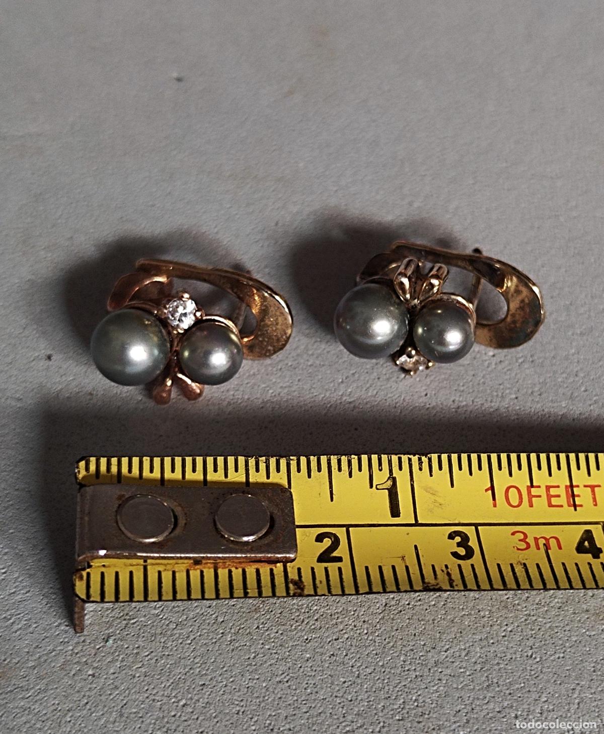 Joyeria: Pendientes de plata de ley contrastada , con perla gris y circonitas. - Foto 4
