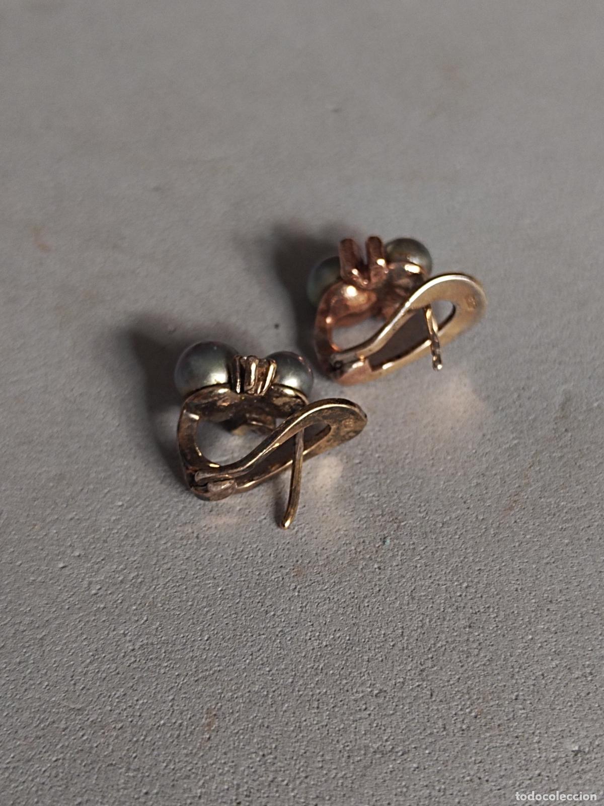 Joyeria: Pendientes de plata de ley contrastada , con perla gris y circonitas. - Foto 6