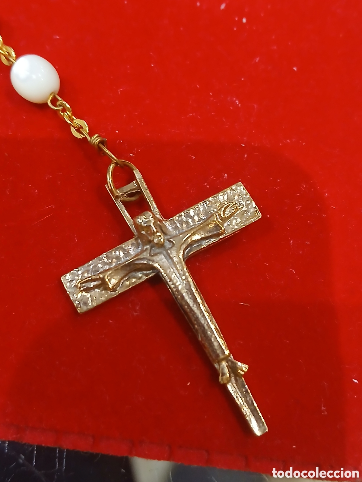 Joyeria: Rosario con perlas blancas lacadas - Foto 2