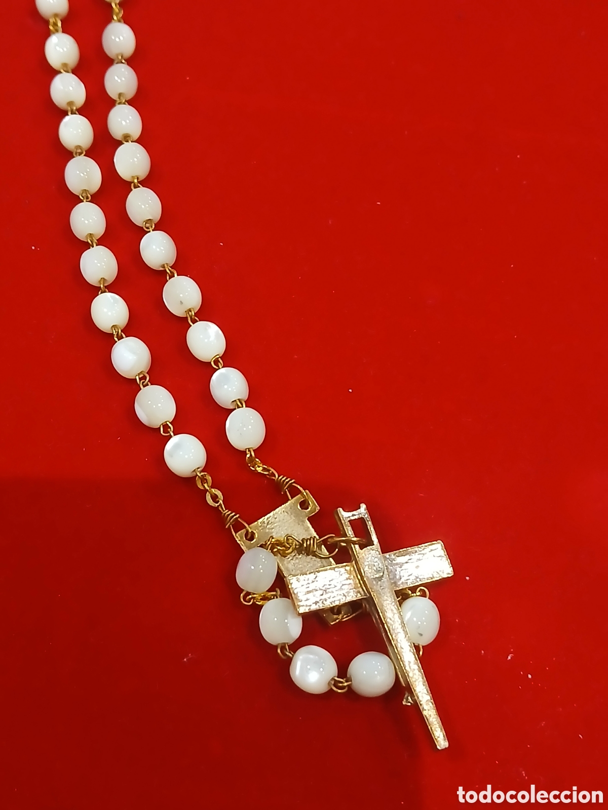 Joyeria: Rosario con perlas blancas lacadas - Foto 3