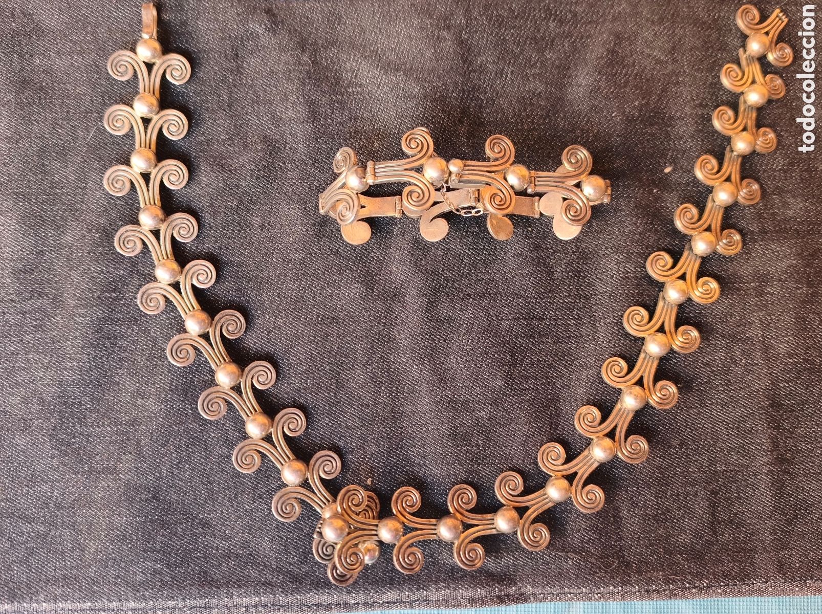 Joyeria: Collar y pulsera de plata de 925