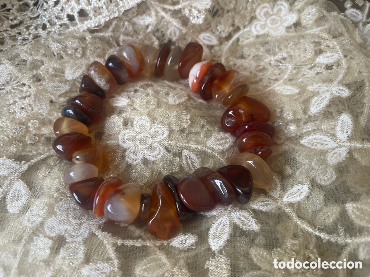 Joyeria: pulsera de agata colores marr&oacute;n - Foto 1
