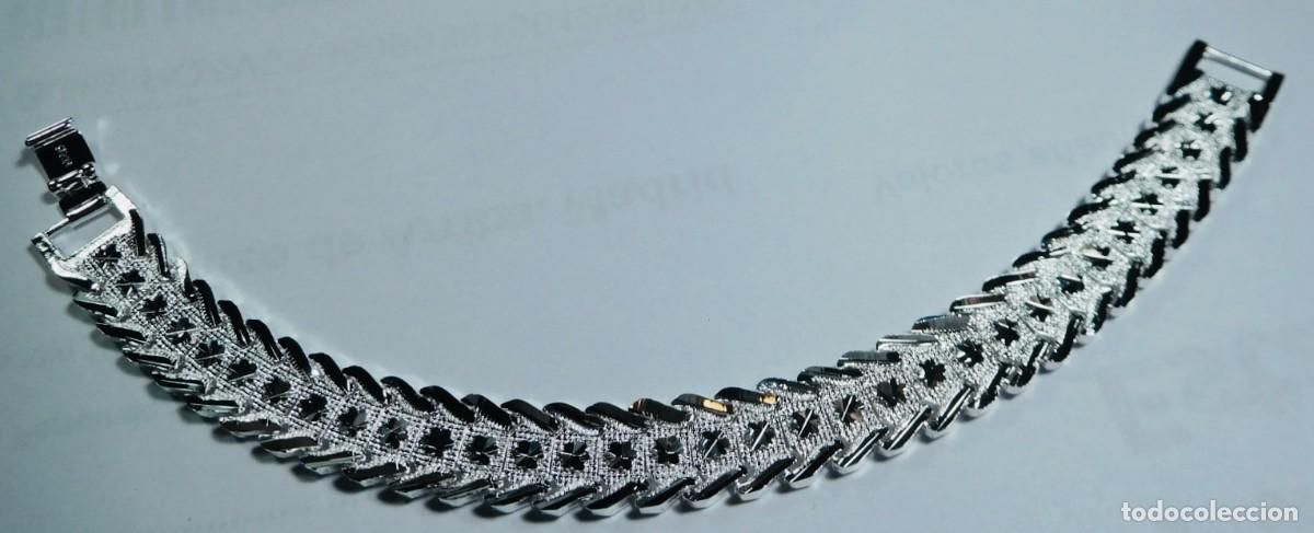 Joyeria: Deslumbrante pulsera de plata de ley 925, articulada