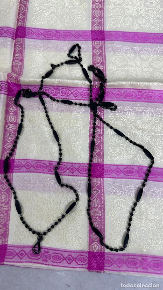 Joyeria: Antiguo cadena de azabache para abanico