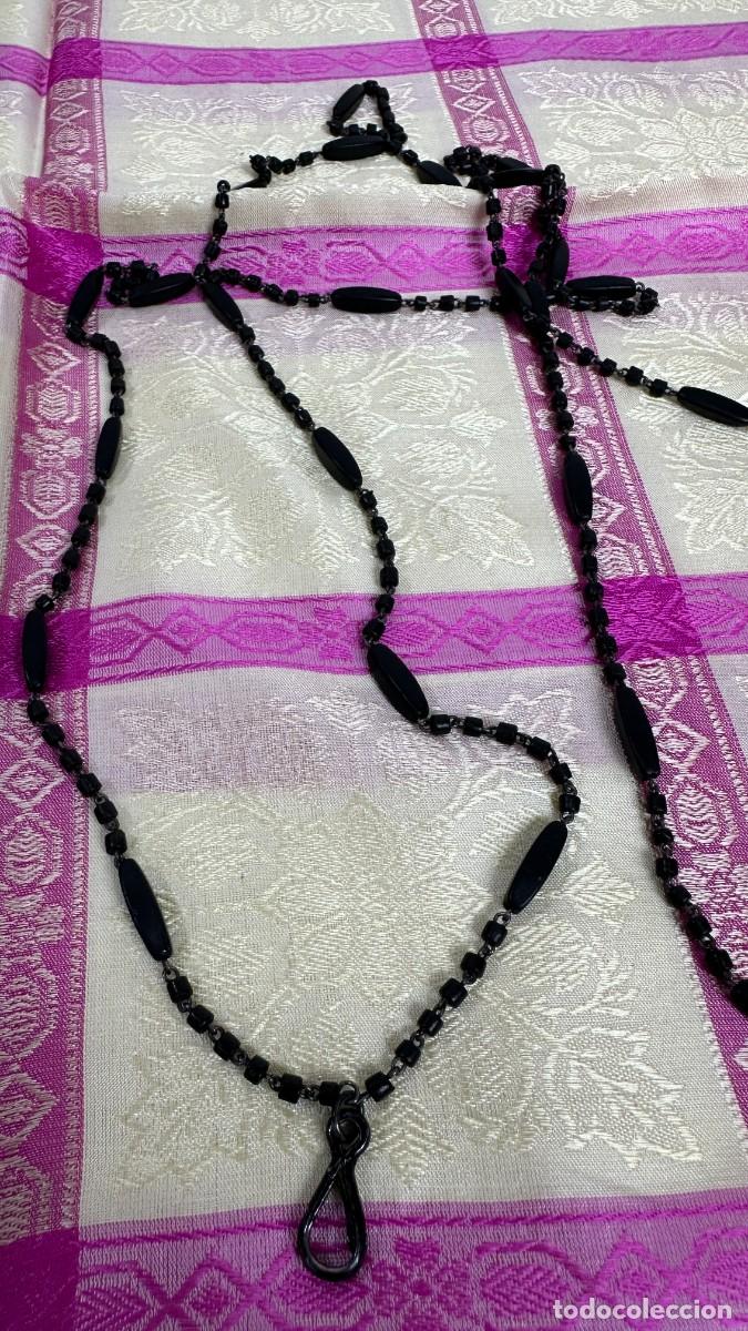Joyeria: Antiguo cadena de azabache para abanico - Foto 2