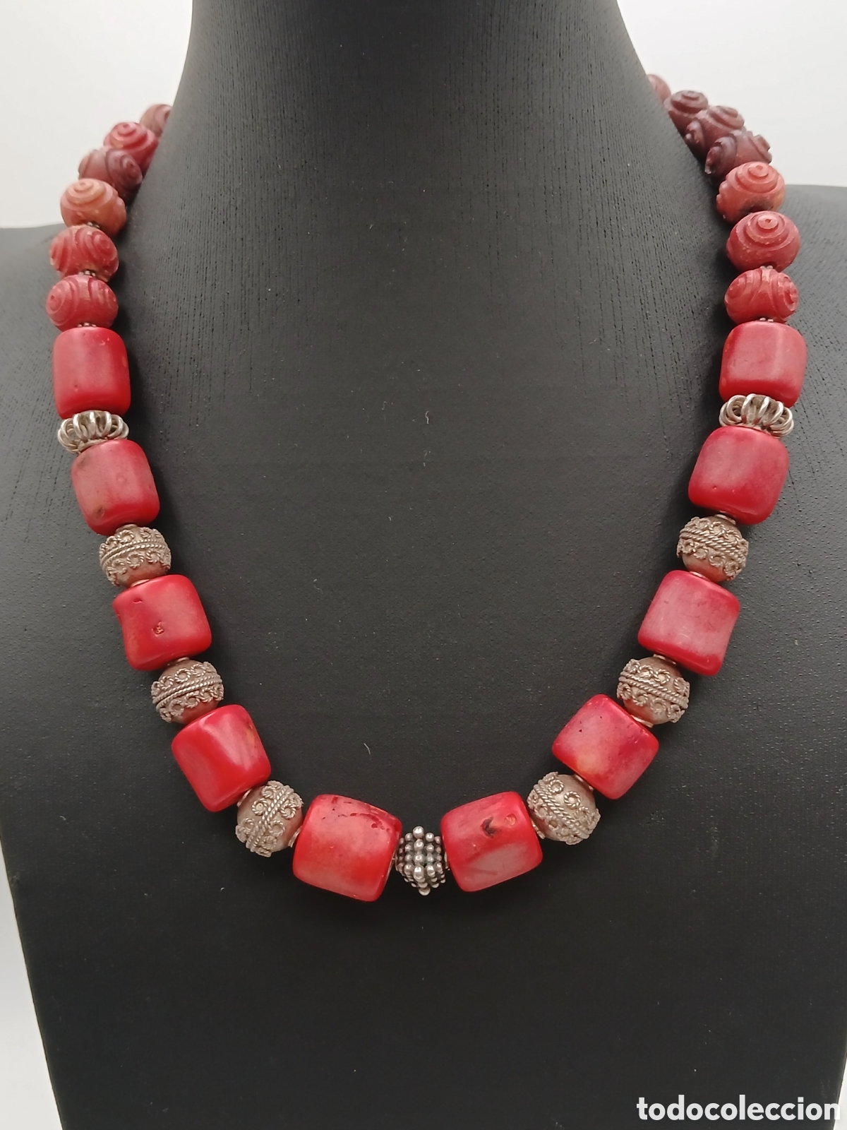 Joyeria: Collar coral rojo y plata 925mls - Foto 2