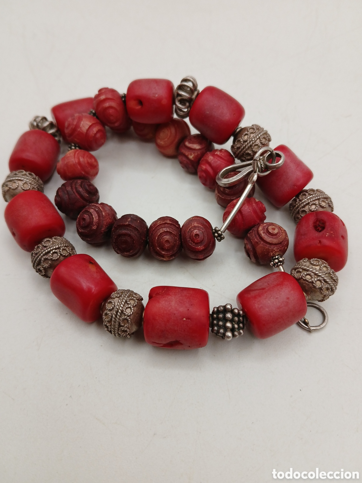 Joyeria: Collar coral rojo y plata 925mls - Foto 4