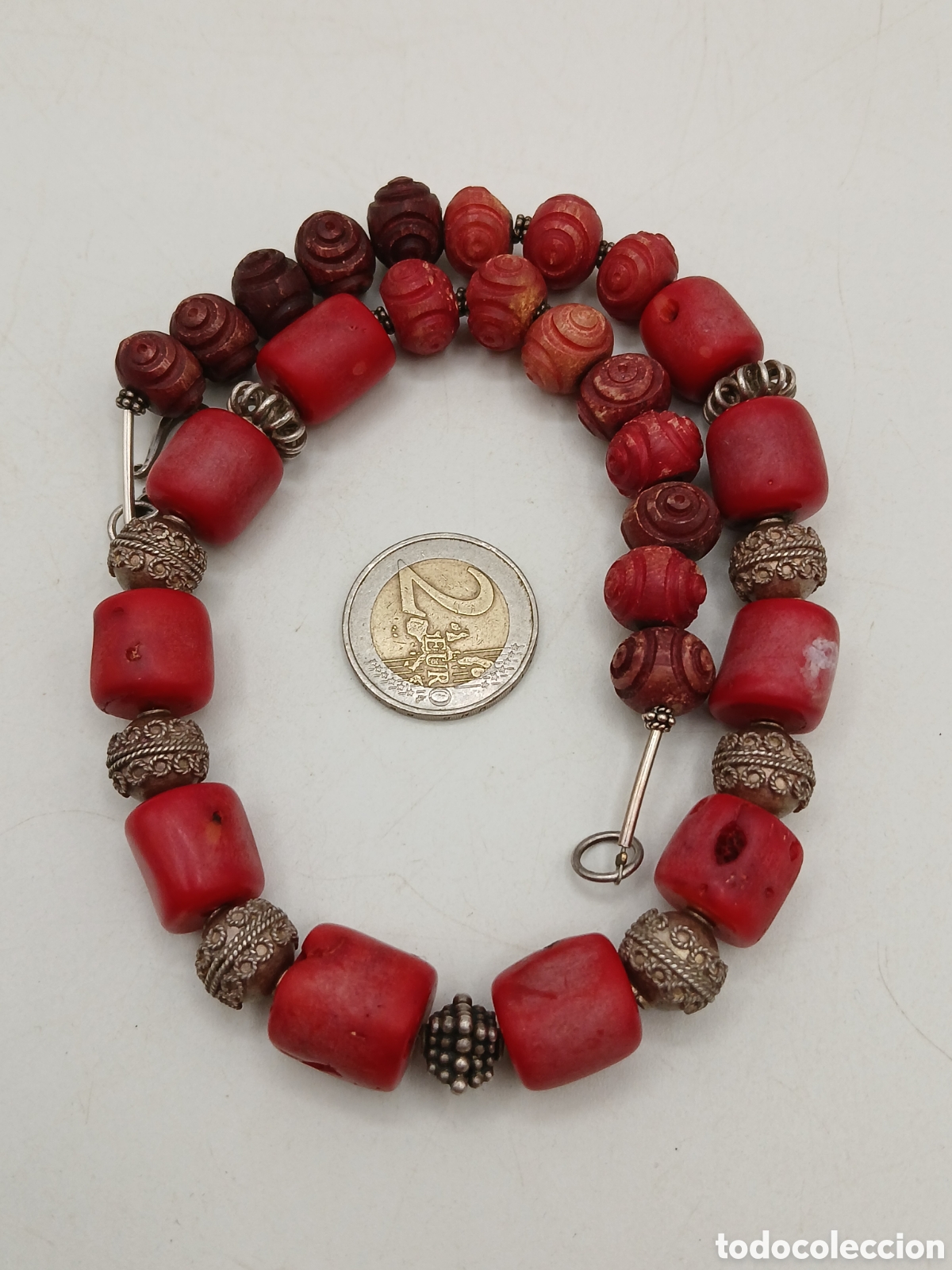 Joyeria: Collar coral rojo y plata 925mls - Foto 5
