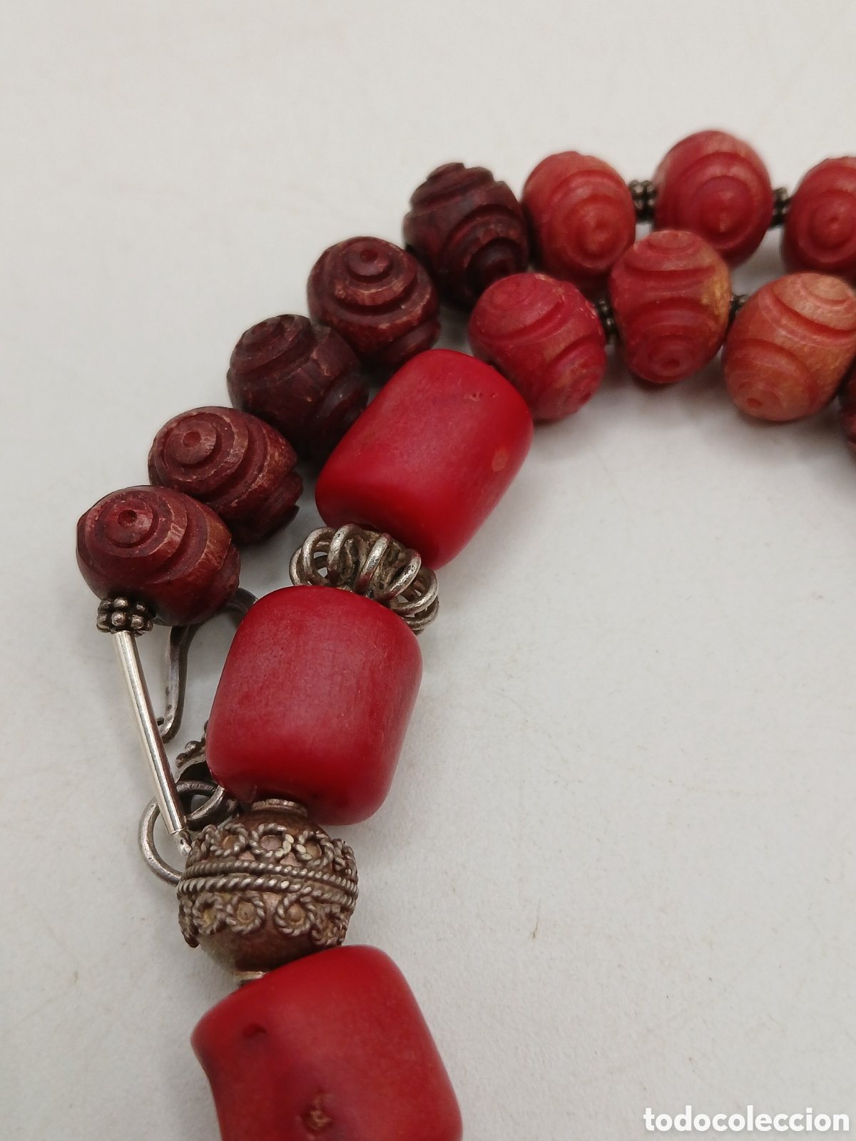 Joyeria: Collar coral rojo y plata 925mls - Foto 8