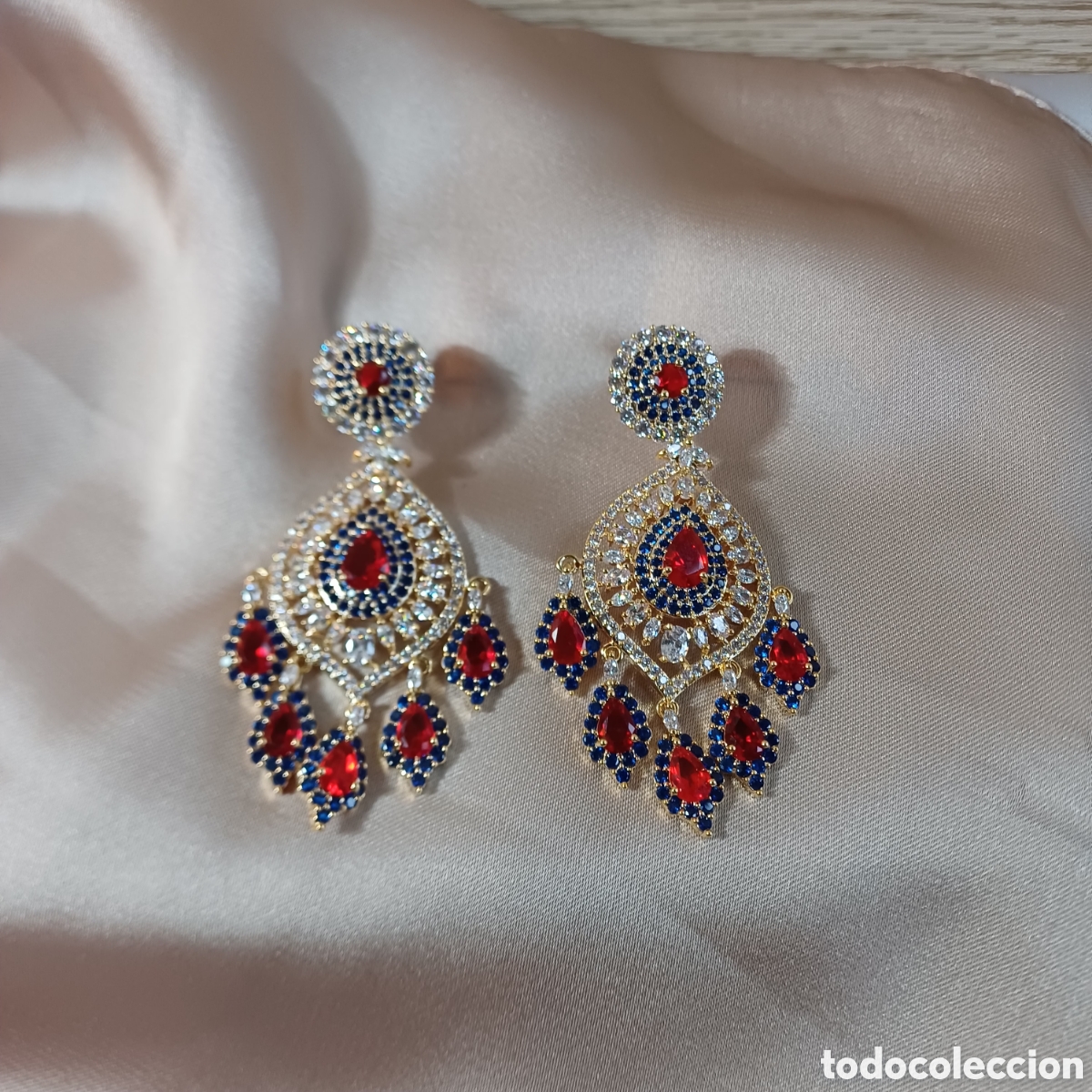 Joyeria: Espectacular pendientes Joyer&iacute;a Fina Pedrer&iacute;a de Cristal y Circonitas