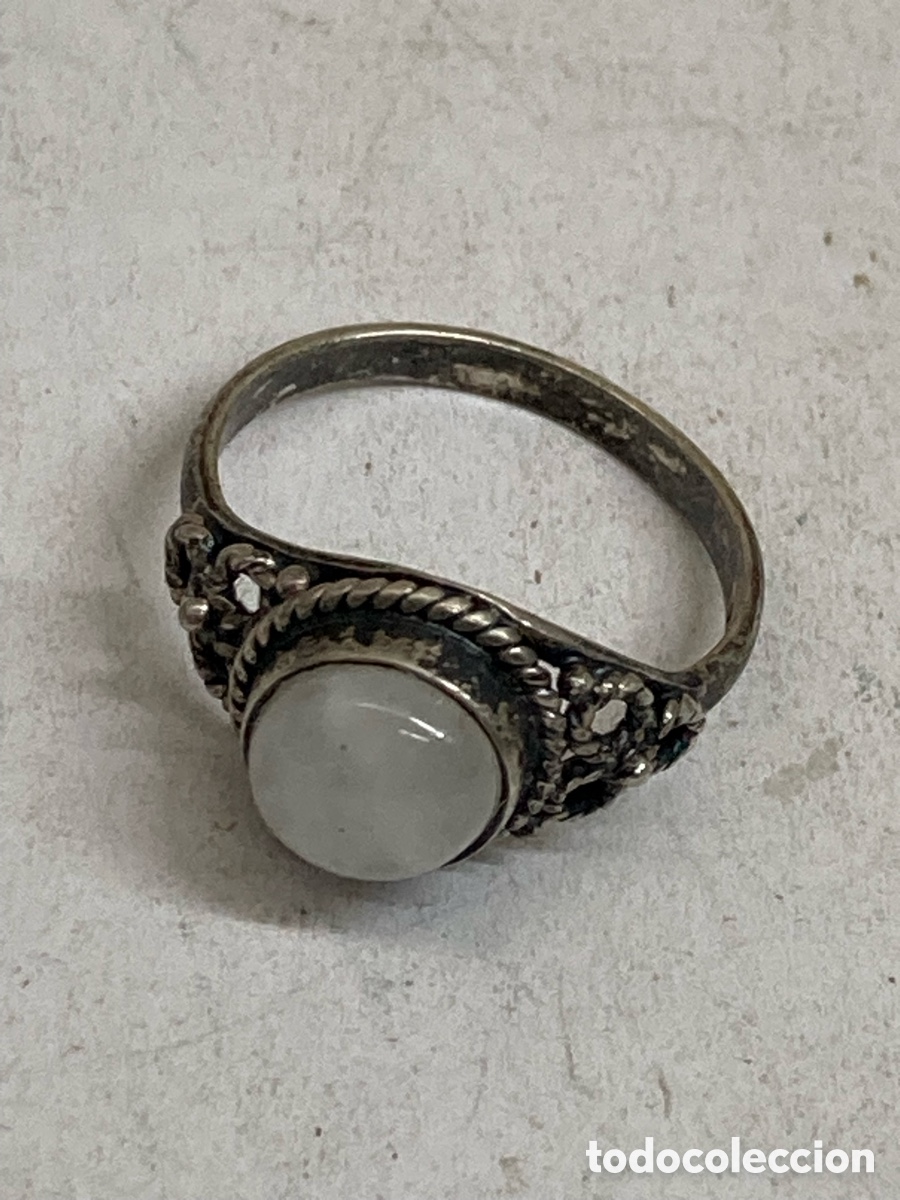 Joyeria: Anillo de plata piedra luna S537