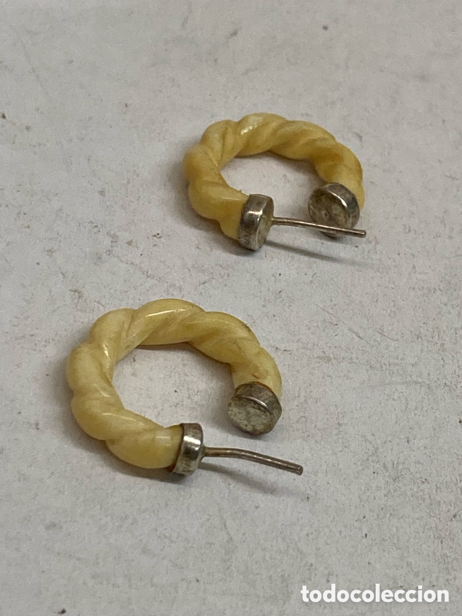 Joyeria: Pendientes de plata hueso P535