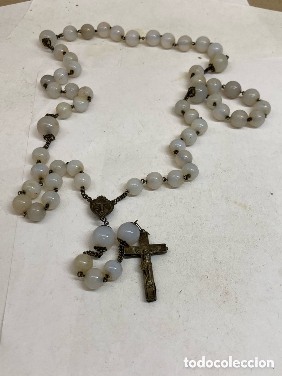 Joyeria: Rosario de plata religiosa CC507
