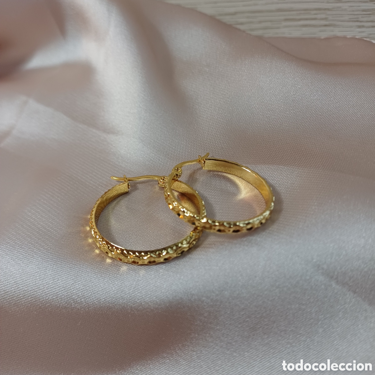 Joyeria: ARRACADAS CHAPADO ORO 18 K LABRADOS - Foto 2
