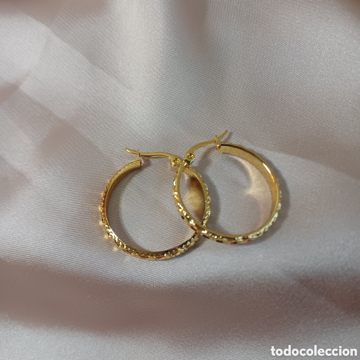 Joyeria: ARRACADAS CHAPADO ORO 18 K LABRADOS - Foto 3
